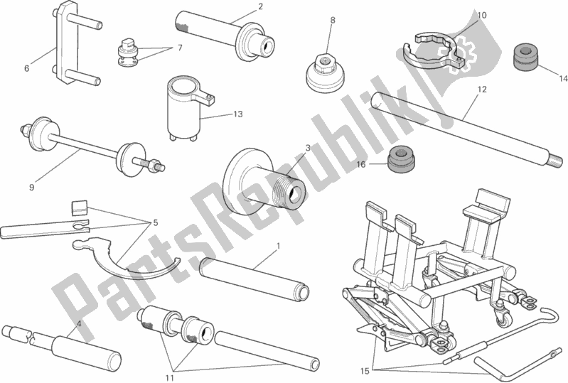 All parts for the Workshop Service Tools, Frame of the Ducati Multistrada 1200 S Touring 2012